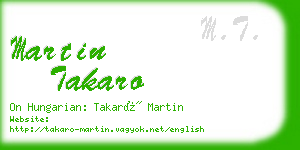 martin takaro business card